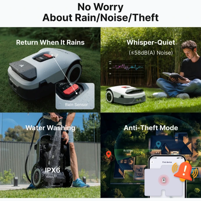 RTK GPS robotgräsklippare Anthbot Genie 1000 för gräsmattor upp till 2000 m²