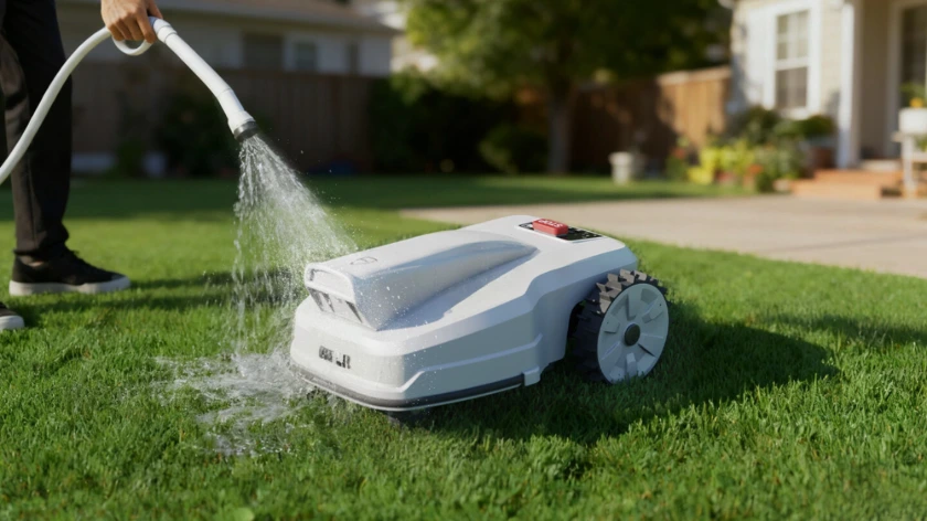 Robotgräsklippare FV2000 med RTK och visionsteknik klipper jämnt gräs