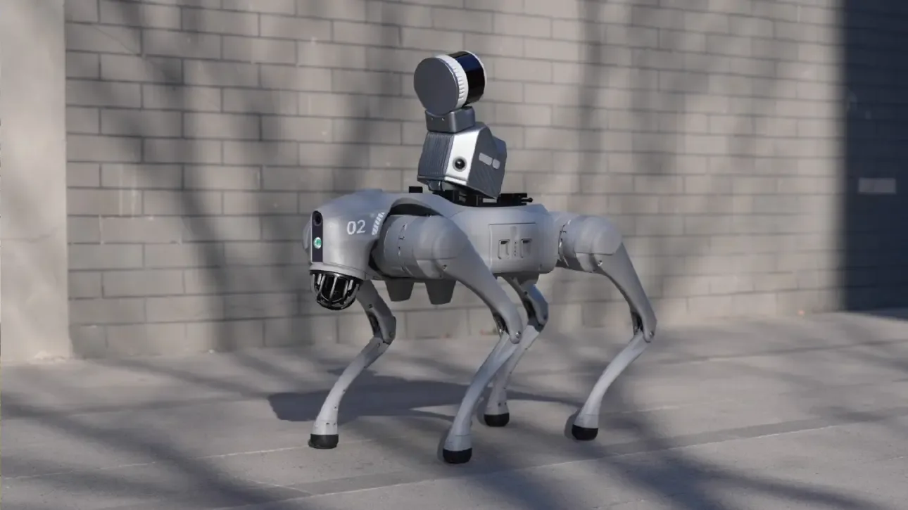 S2 monterad på robothund