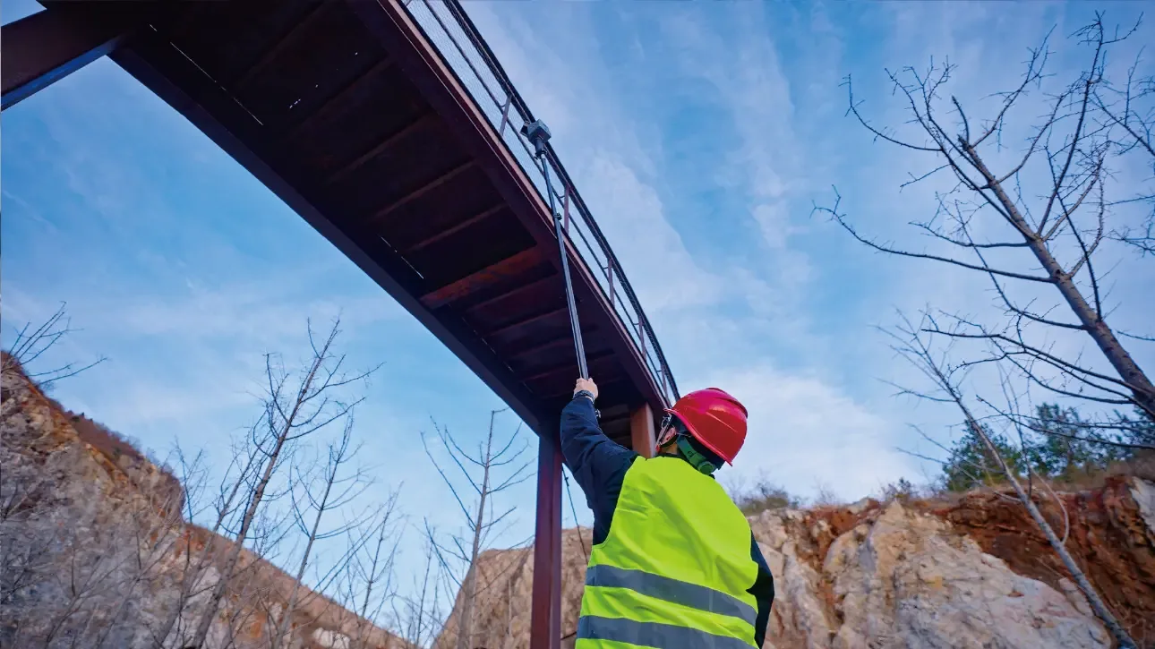 Förlängningsstång skannar broundersida