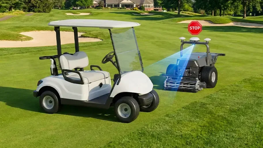 RCM01 stannar för en golfbil