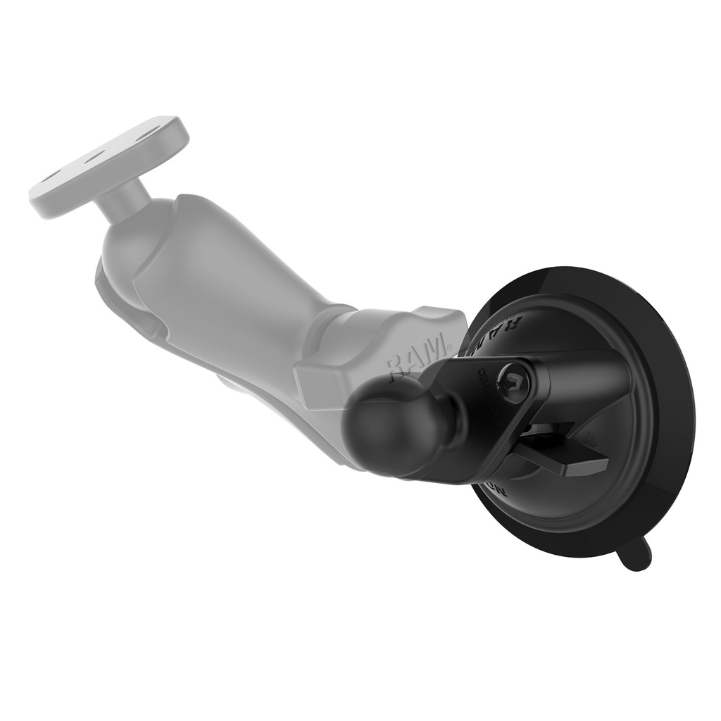 RAM Twist-Lock Suction Cup Base - full mount assembly with arm and holder shown for reference