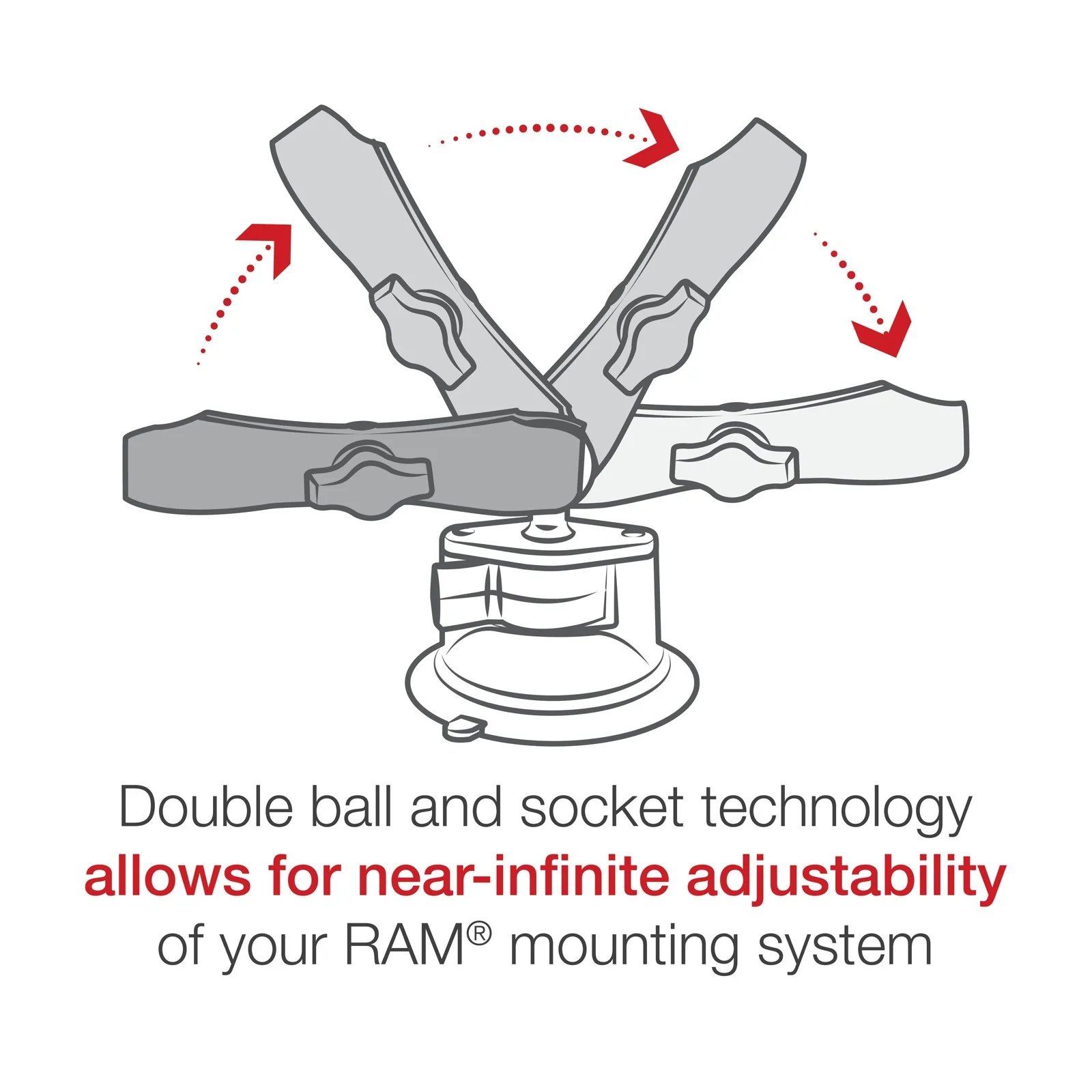 RAM X-Grip Large Phone Mount with Twist-Lock Suction Cup, Long Arm - RAM-B-166-C-UN10U_4