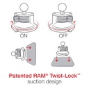 RAM Level Cup 16oz Drink Holder with RAM Twist-Lock Suction Cup Base - RAM-B-132SU_3