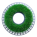 Round artificial-grass barrier - size 110, top view