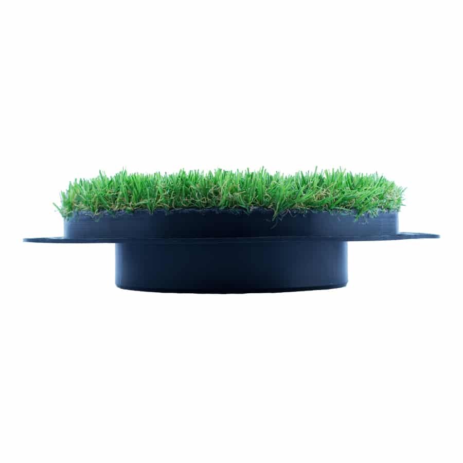 Round artificial-grass barrier - side profile