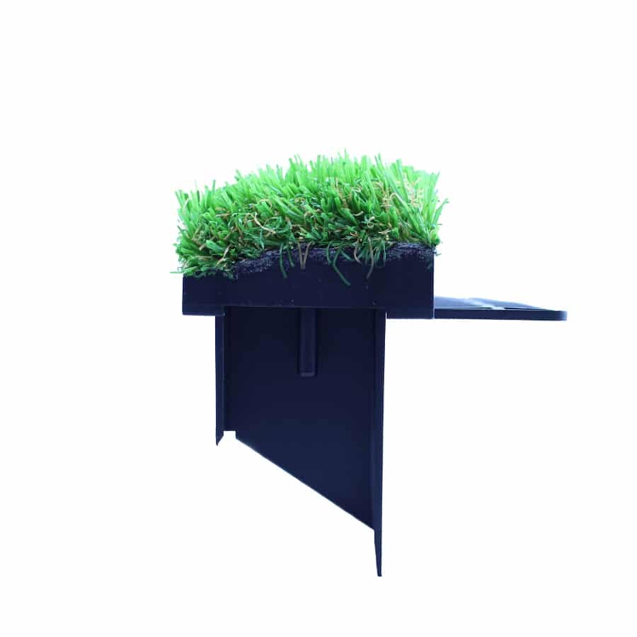 Straight artificial-grass edging - side profile