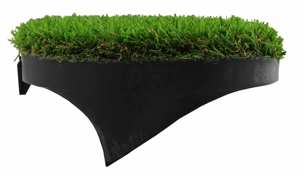 Artificial-grass edging for robot mowers - front