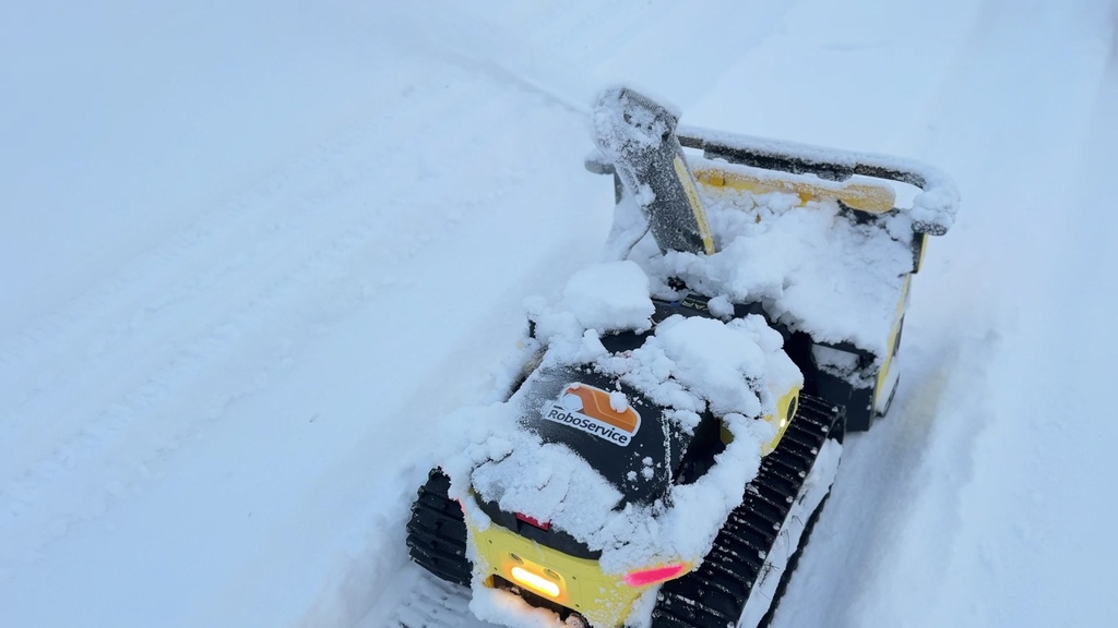 Nortec Explore X1 snöslunga snett uppifrån med utkast