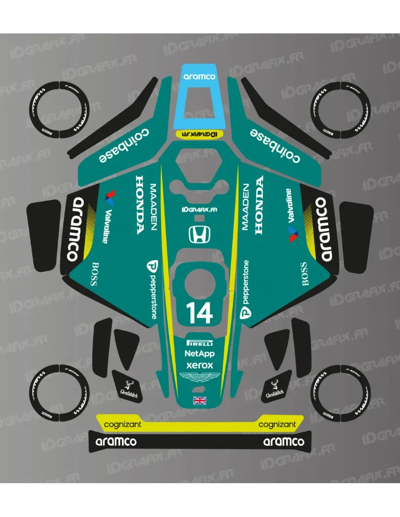 Dekalark för Mammotion LUBA 3 Aston Martin F1 Edition