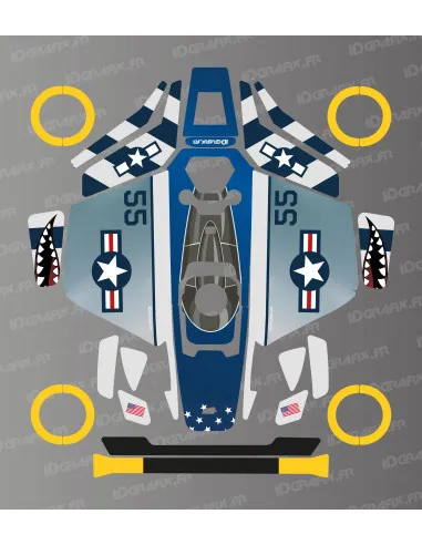 Dekalark för Mammotion LUBA 3 Mustang P51 Edition
