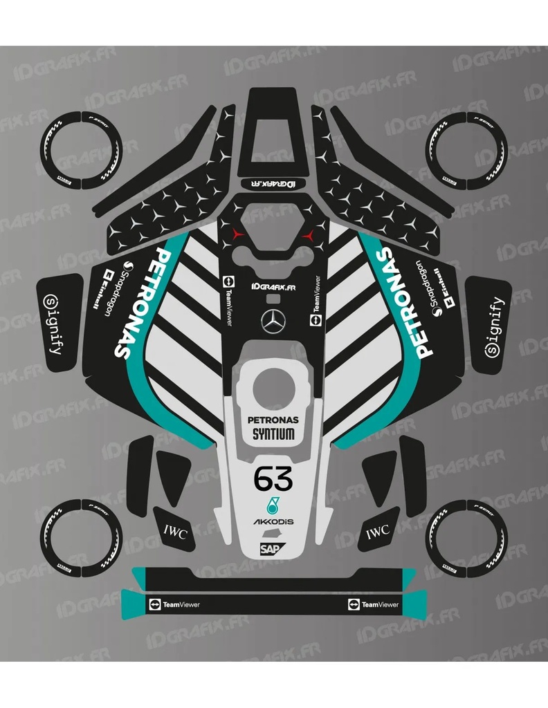 Dekalark för Mammotion LUBA 3 Mercedes F1 (Russell) Edition