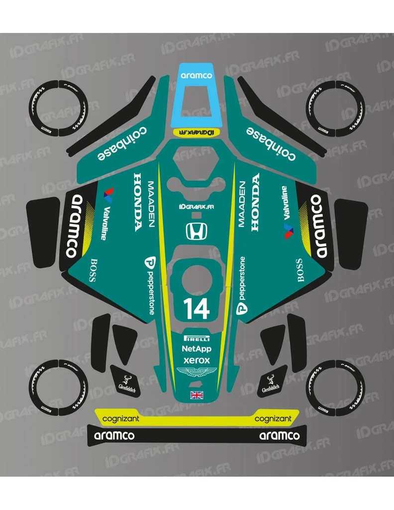 Dekalark för Mammotion LUBA 3 Aston Martin F1 Edition