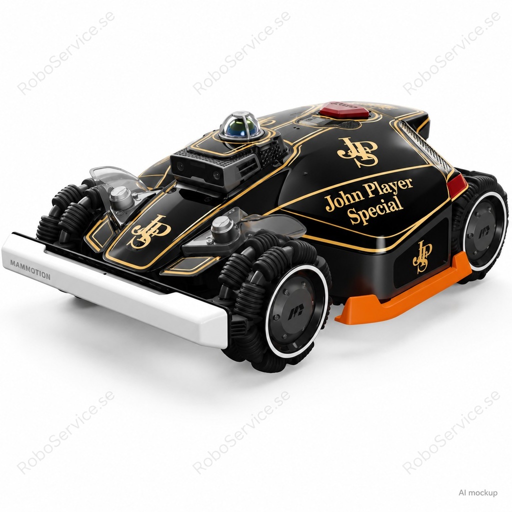 Mockup av John Player Special Edition på Mammotion LUBA 3
