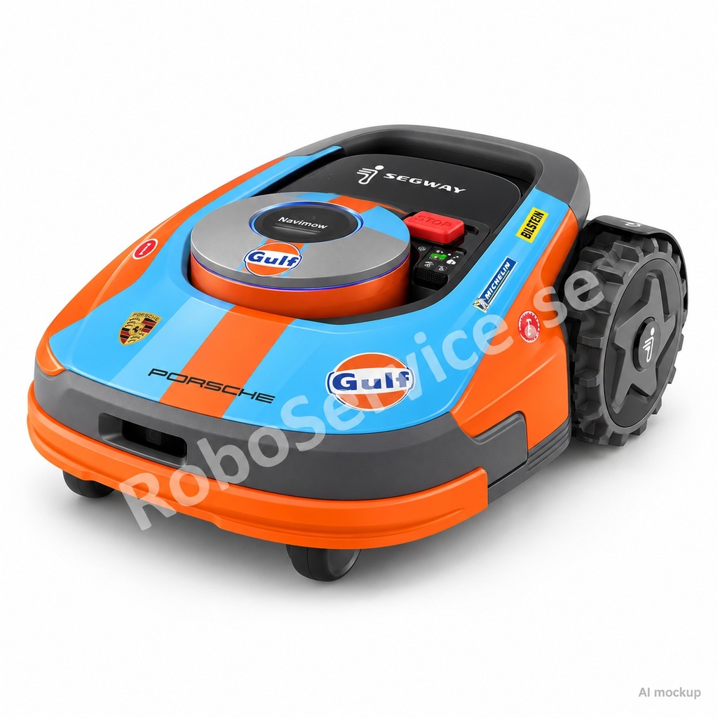 Mockup av Gulf Edition på Segway Navimow H