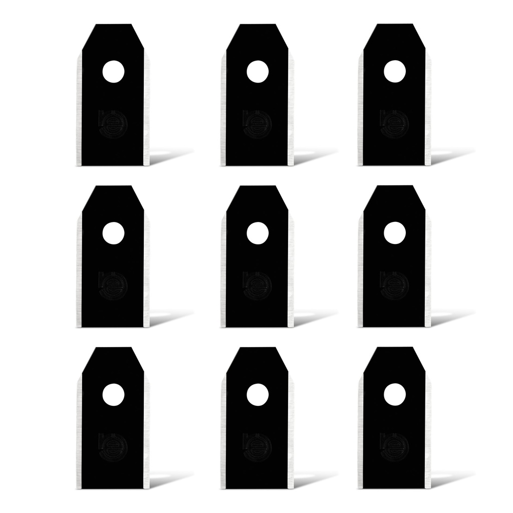 Rotary Evolution knivblad Yardforce 9-pack – samtliga 9 knivblad i setet