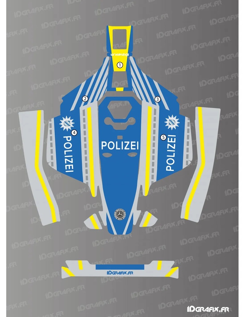 Dekalark för Mammotion LUBA 1 Polizei (Germany) Edition