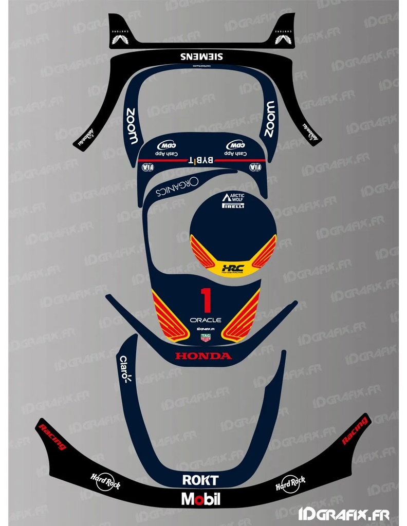 Dekalark för Segway Navimow i Honda F1 Edition
