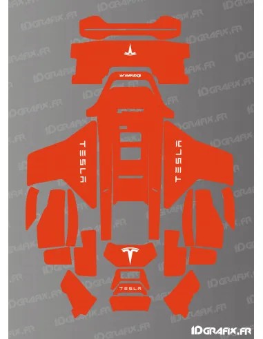 Dekalark för Segway Navimow X4 Tesla (Red) Edition
