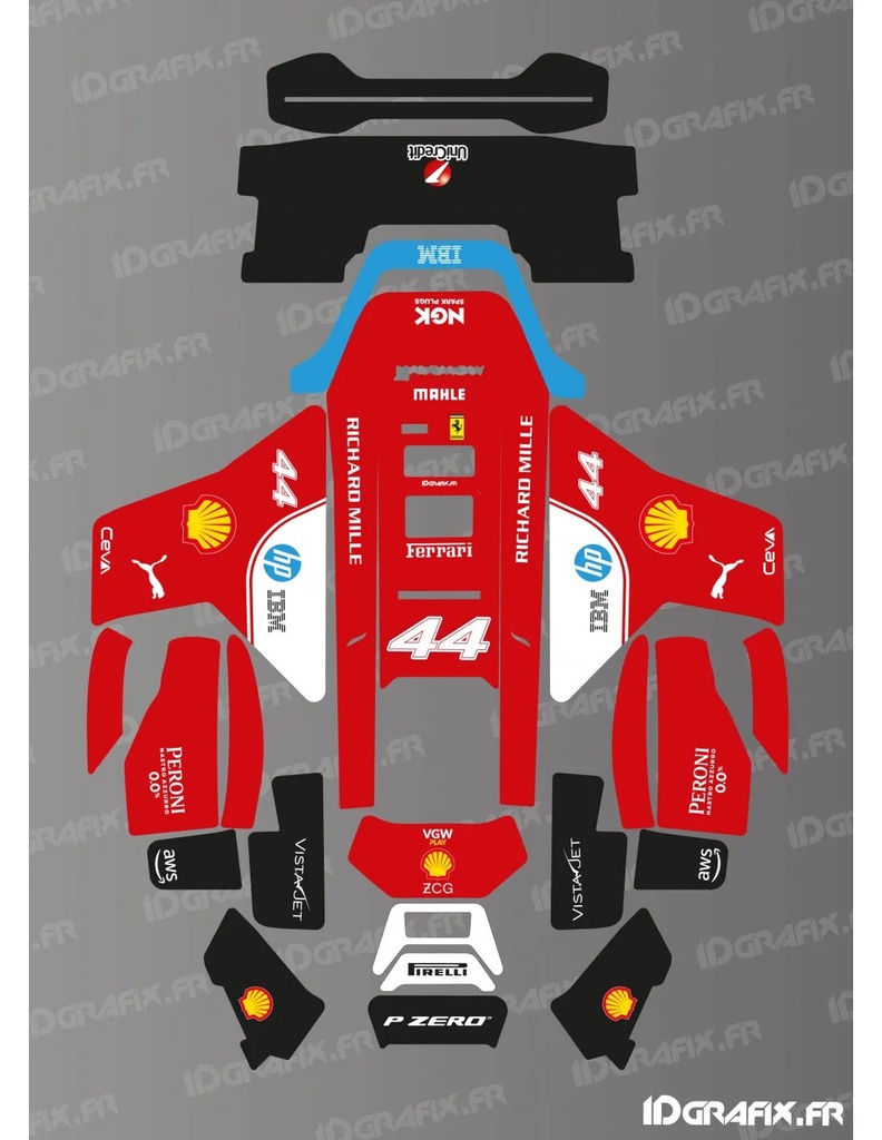 Dekalark för Segway Navimow X4 Scuderia F1 (Hamilton) Edition