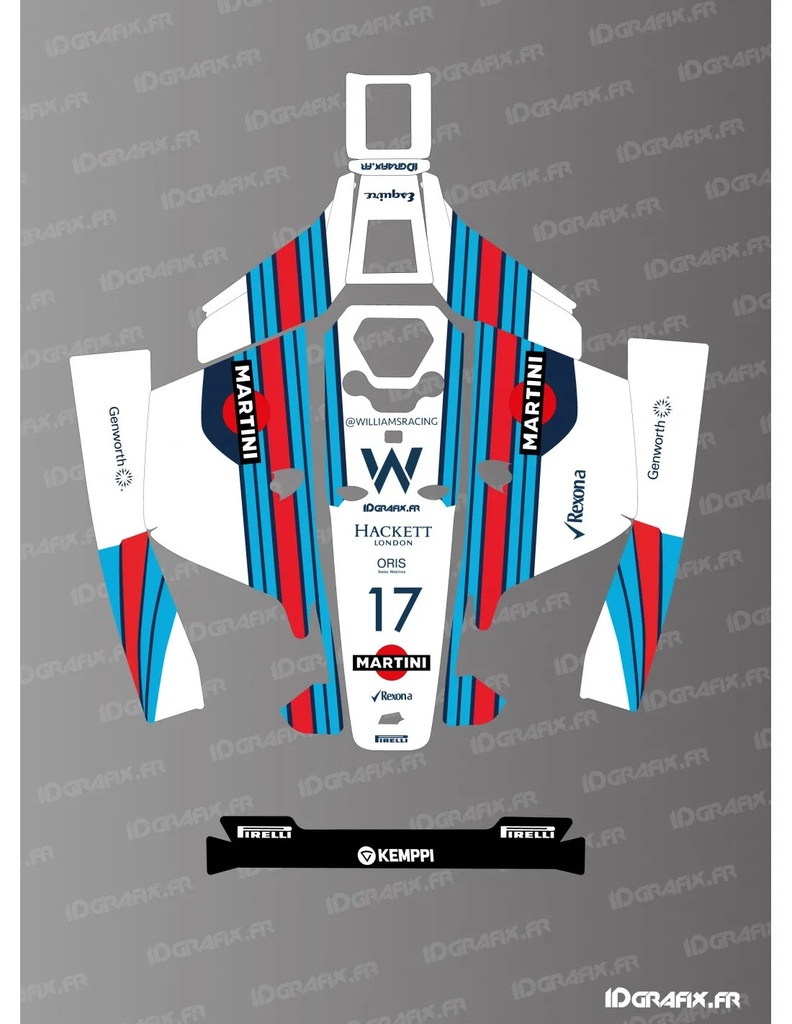 Dekalark för Mammotion LUBA 1 F1 Martini Edition
