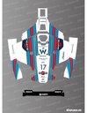 Dekalark för Mammotion LUBA 1 F1 Martini Edition