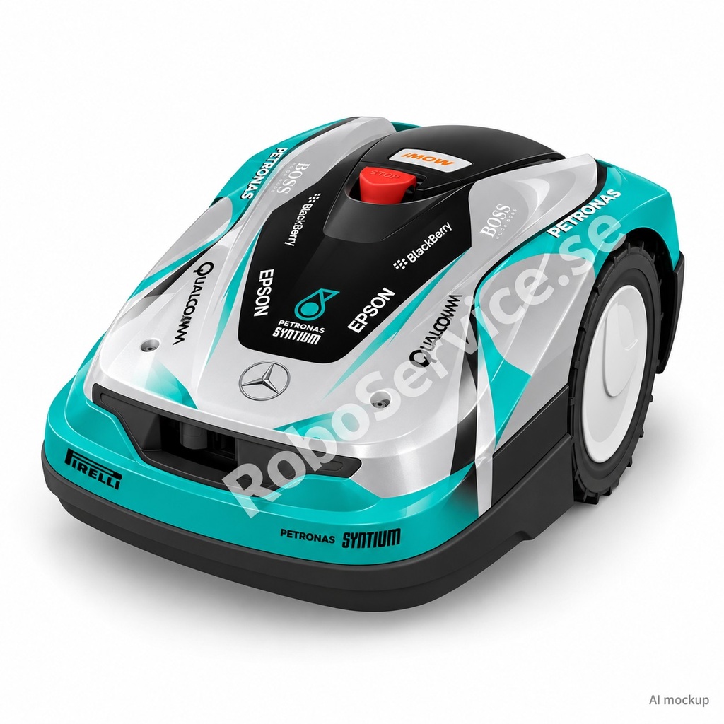 Mockup av Mercedes F1 Edition på Stihl iMOW RMI 522