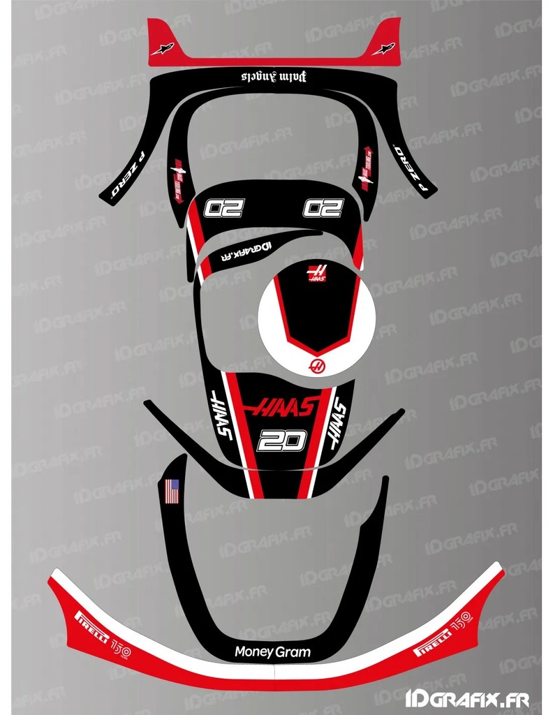 Dekalark för Segway Navimow i Haas F1 Edition
