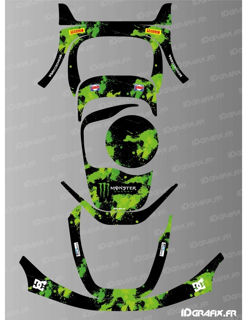 Dekalark för Segway Navimow i Monster (Green) Edition