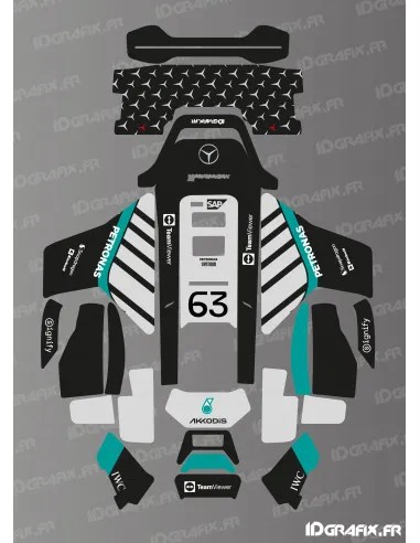 Dekalark för Segway Navimow X4 Mercedes F1 (Russell) Edition