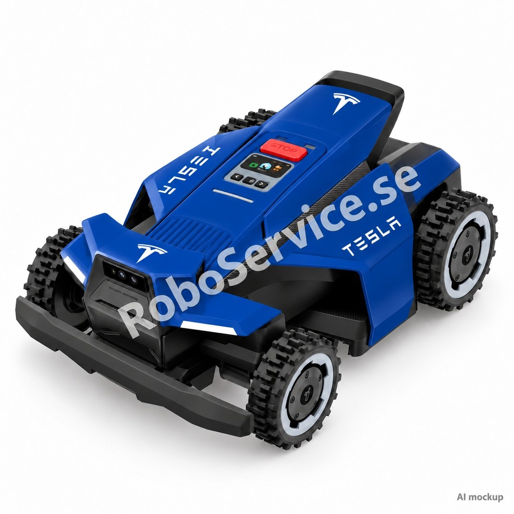 Mockup av Tesla (Blue) Edition på Segway Navimow X4