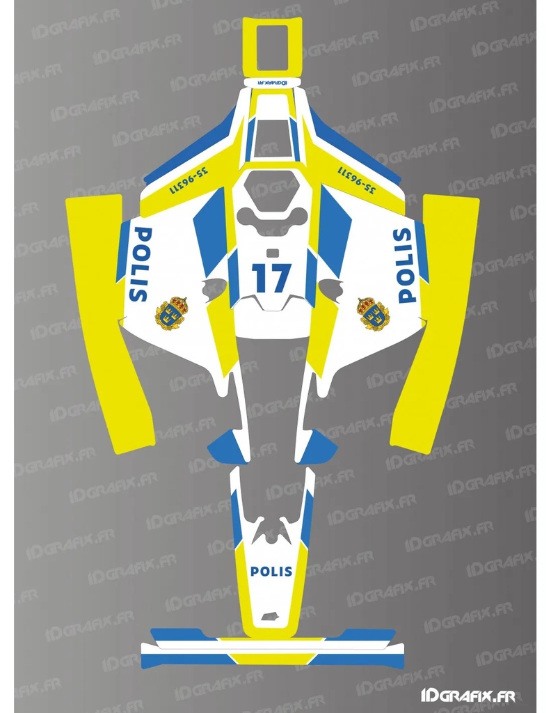 Dekalark för Mammotion LUBA 2 (2024) Sweden Polis Special Edition