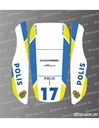 Dekalark för Honda Miimo HRM 1000/1500/2500 Sweden Polis Special Edition