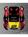 Dekalark för Honda Miimo HRM 1000/1500/2500 Monster (Red) Edition