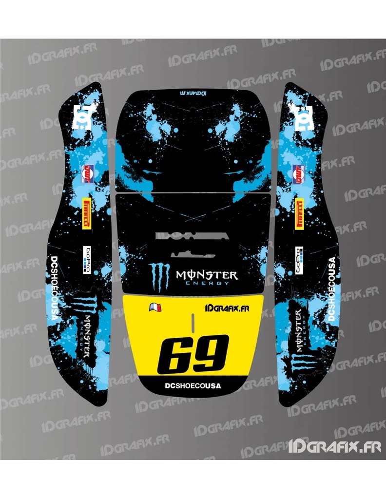 Dekalark för Honda Miimo HRM 1000/1500/2500 Monster (Blue) Edition