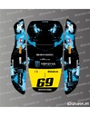 Dekalark för Honda Miimo HRM 1000/1500/2500 Monster (Blue) Edition
