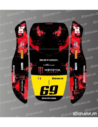 Dekalark för Honda Miimo HRM 1000/1500/2500 Monster (Red) Edition