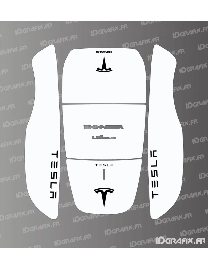 Dekalark för Honda Miimo HRM 1000/1500/2500 Tesla (White) Edition