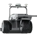 FJD RCM01 cylinderklippare bakifrån med gräsdäcken och antennbygeln