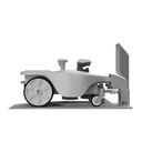 FJD Titan robotgräsklippare i den automatiska laddstationen