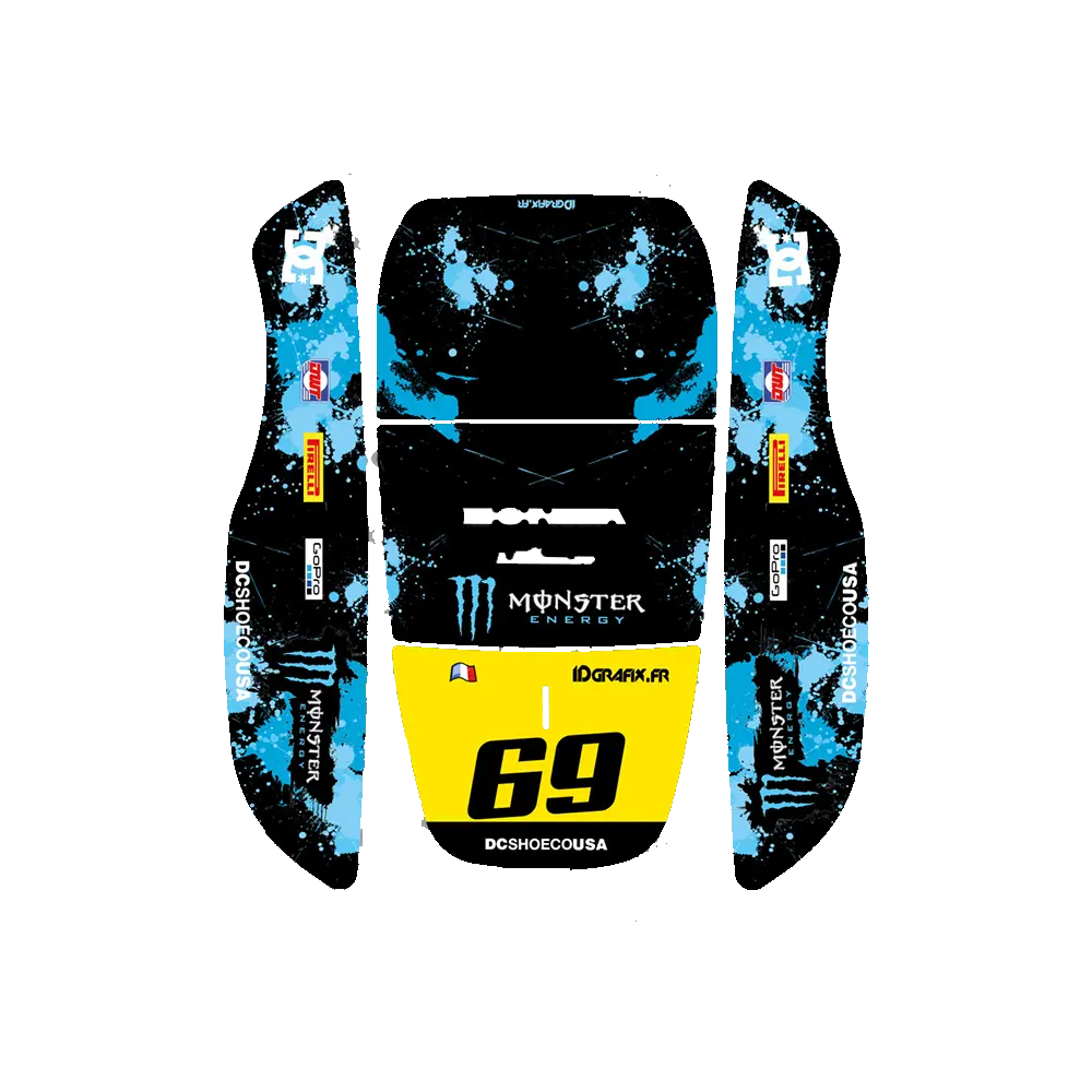 [AC-MONSBL-HRM15] Monster Edition (Blå) – Dekal till Honda Miimo HRM 1000/1500/2500
