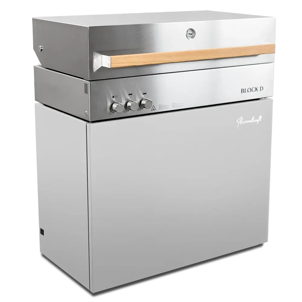 [D05E50EU] Flammkraft Gasolgrill BLOCK D Gen. 5 – Ljusgrå