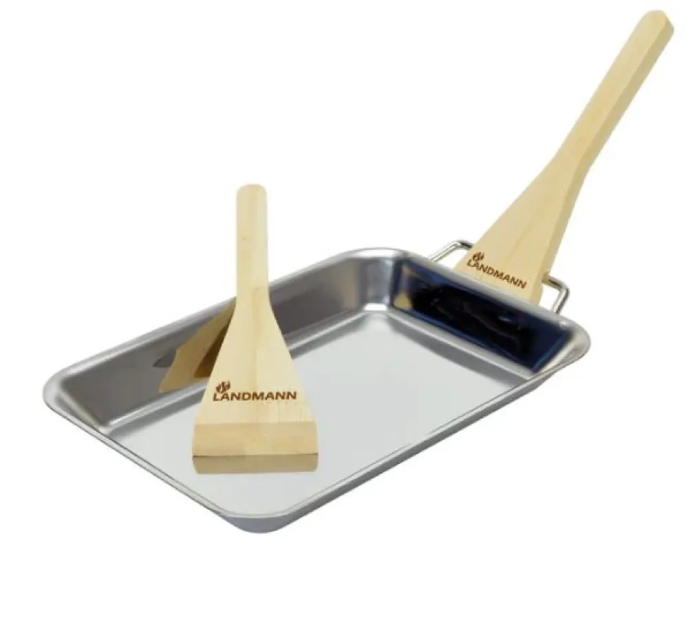 [3229] 2-pack rostfritt grillpanneset  12x18 cm