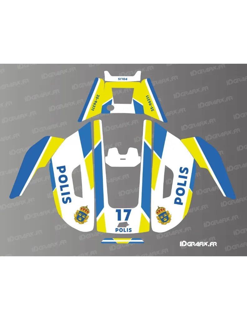 Sweden Polis Special Edition - Dekal till robotgräsklipapre alla märken och modeler (Yuka)