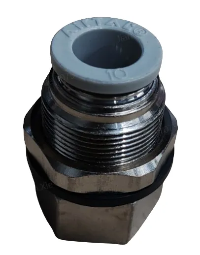 [921700068Y0130A] Internal Thread Through Plate Straight Connector