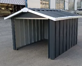 [SY310010303] Robotgräsklippargarage i Metall – Väderbeständigt Skydd i Antracitgrått