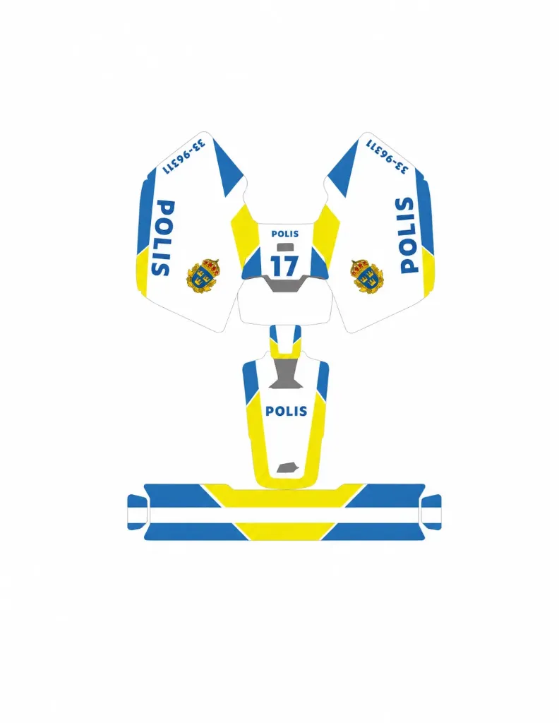 Sweden Polis Special Edition Dekal till Luba Mini Lidar 360°