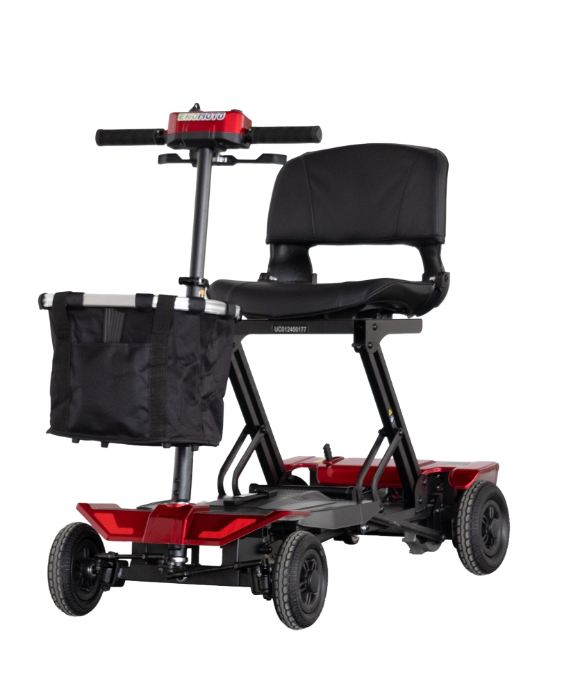 Ekomoto Z1 - Foldable four-wheel scooter, one seat, electro-magnetic brakes