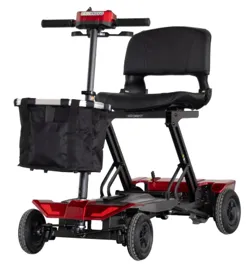 Ekomoto X01 - Foldable four-wheel scooter, one seat, electro-magnetic brakes