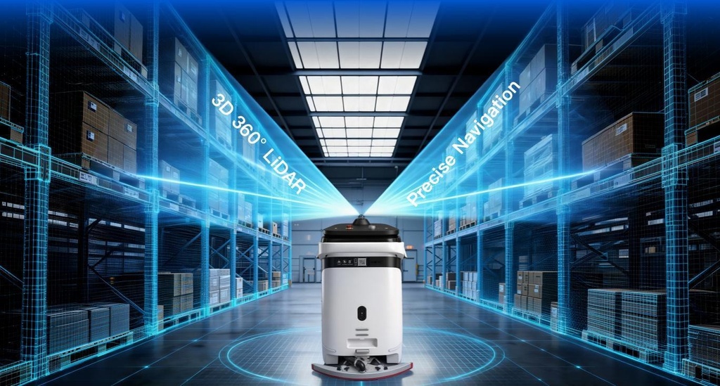 OrionStar CleaniBot M1 3D - Städrobot (Large, förbättrad 3D-navigering)